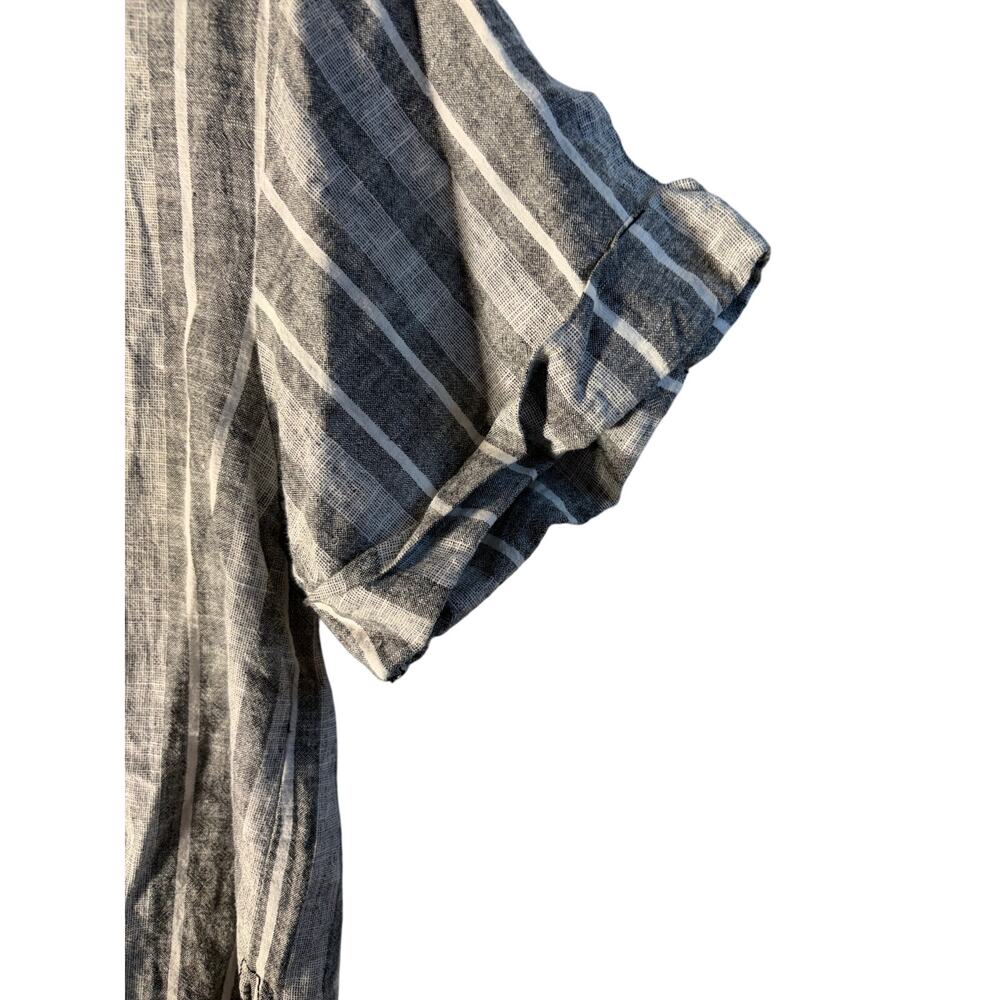 Pilcro Anthropologie Linen Blend Henley Surf Top Short Sleeves Size Small - Picture 4 of 10